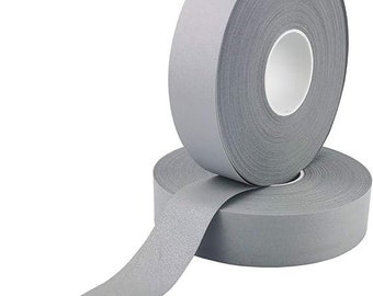 Sew On Reflective Tape 1in (25mm) By The Meter Sew On Silver Reflective Fabric Polyester Material