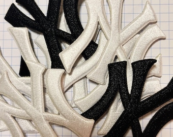 Set van 4 (vier) stadthema geborduurde opstrijkpatronen honkbal sport canvasmotieven