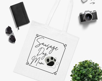 Sausage Dog Mum Tote Bag | Dachshund Tote | Dog Lover Gift | Sausage Dog Gift | Dog Mum Bag