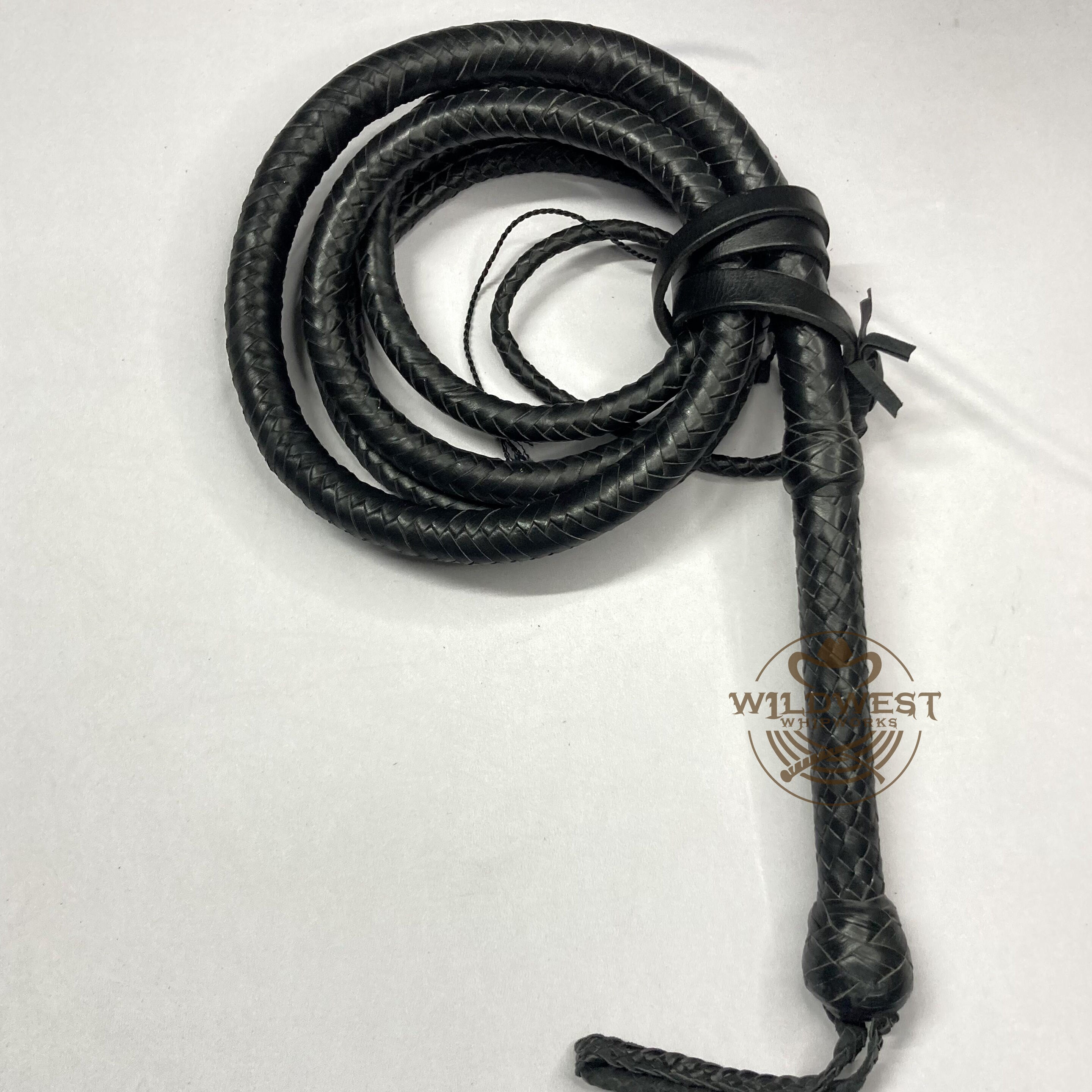 Fouet En Cuir De Vache Véritable 4 Pieds, 8 Tresses - Style Indiana Jones, Fait Main