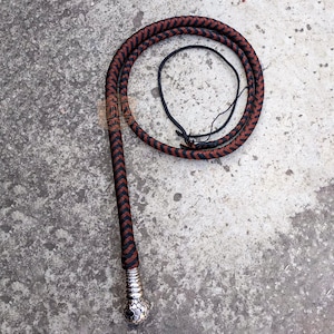Paracord Bullwhip Shots Geladen mit Einzigartigen Fußball Pommel, Handgefertigte Peitsche im australischen Stil