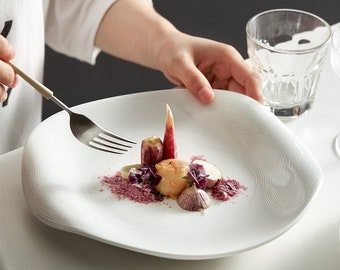 PT119/ Set di piatti classici per esperienze culinarie di lusso Piatti da ristorante, piatti eleganti, stoviglie moderne, stoviglie raffinate