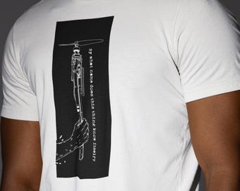 Handheld Propeller Patent Drawing T-Shirt – Soft Cotton, Eco-Friendly, Customizable