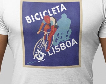 Bicycle Lisbon! Premium Unisex Crewneck T-shirt.