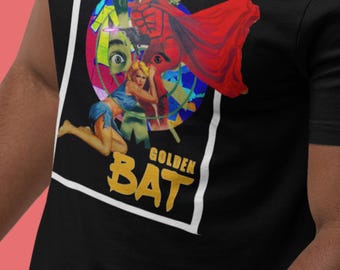 Golden Bat Art. Premium Unisex Crewneck T-shirt.
