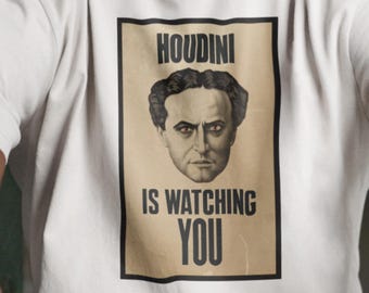 Houdini is Watching You! Premium Unisex Crewneck T-shirt.