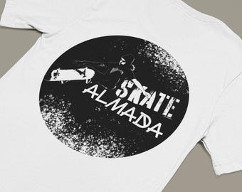 Skate Almada! Premium Unisex Crewneck T-shirt.