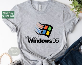 Windows 95 Shirt, 90s Aesthetic Graphic Tee, 2000s Nostagics Shirt, Computer Engineer Shirt, Software Engineer Shirt, Vintage Computer Shirt
