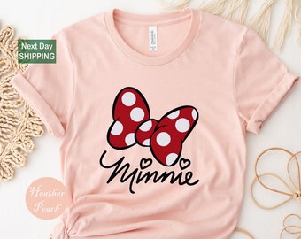 Minnie Mouse Shirt, Polka Dot Bow, Girls Disney Apparel