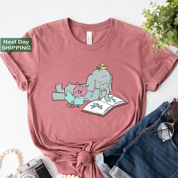 Read More Book T-shirt, Good Day To Read Kids Tee Funny Piggie Elephant Pigeons Shirt, Children Books, Book Lover Gift