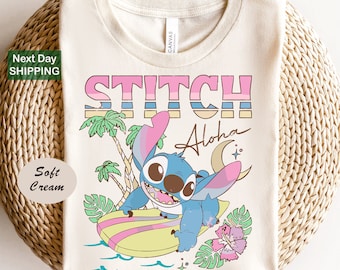 Disney Stitch Aloha Surf Shirt, Summer Vacation Tee