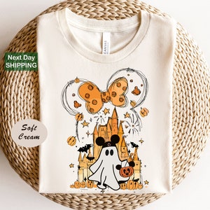 Halloween Disney Castle Shirt, Disney Ghost Castle Shirt, Disneyland Halloween Shirt, Halloween Pumpkin Shirt, Disney Spooky Season Shirt