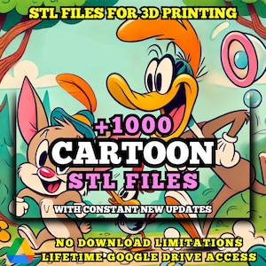 3D 印刷用漫画 STL パック: 漫画のキャラクターと要素の STL ファイル 1000 個以上 - Google ドライブへの永久アクセス
