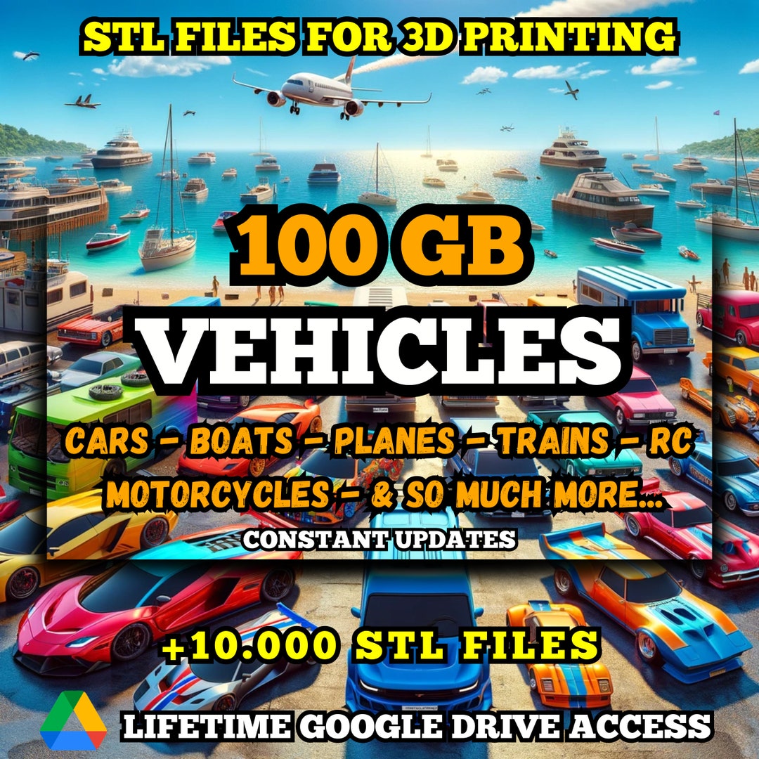 Vehicles STL Pack for 3D Printing: +10,000 STL Files of Cars, Boats ...