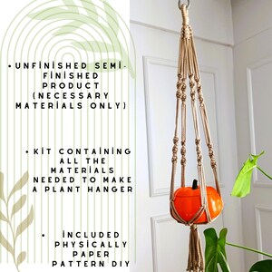 DIY Macrame Plant Hanger Kit – Beginner-Friendly Step-by-Step Craft Kit – Easy and Fun Macrame Project