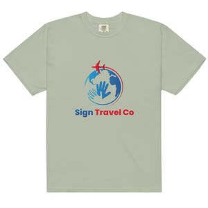 Sign Travel Co T-shirt unisex pesante tinta in capo