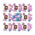 Gabby's Dollhouse Balloons - gabby Dollhouse age foil & latex - Birthday Party Decorations