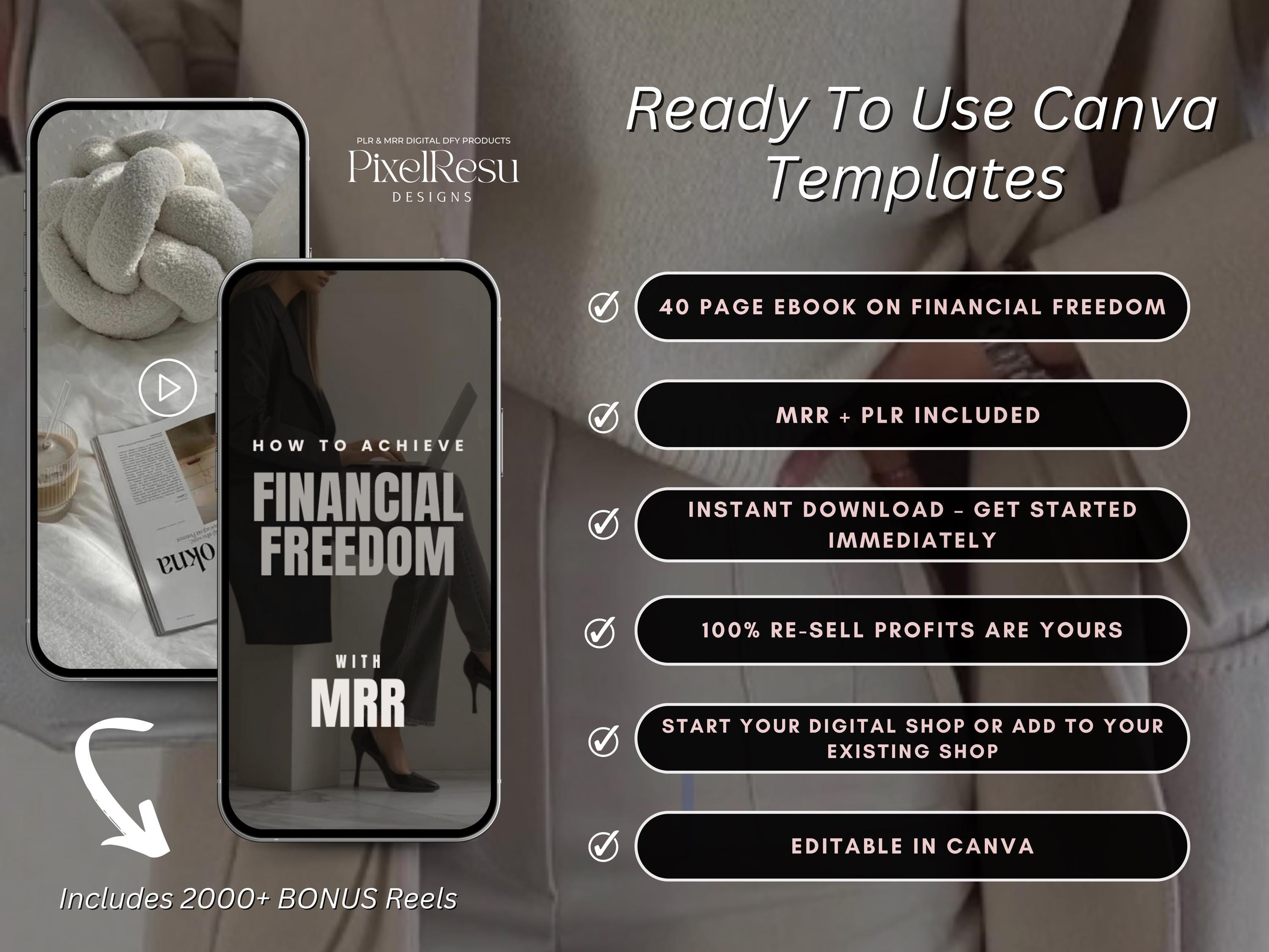 MRR PLR Financial Freedom Ebook Guide, Ebook With Master Resell Rights ...