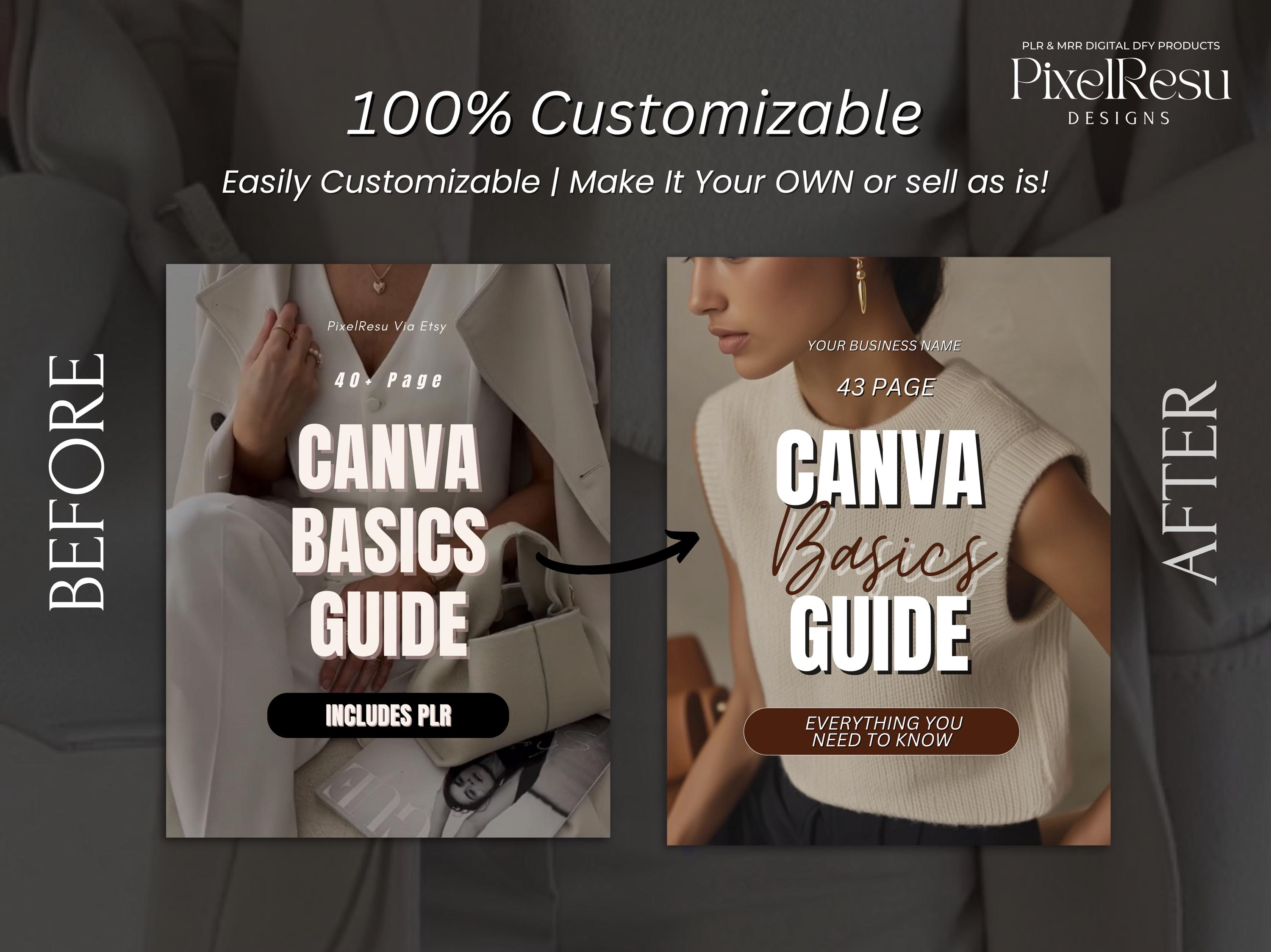 Canva Instructions Guide Template for Etsy Sellers With PLR, Digital ...