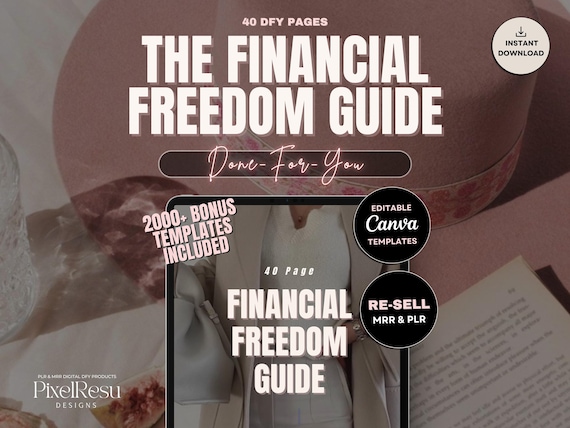 MRR PLR Financial Freedom Ebook Guide, Ebook With Master Resell Rights & Private Label Rights, Passive Income Guide, Affiliate Marketing
