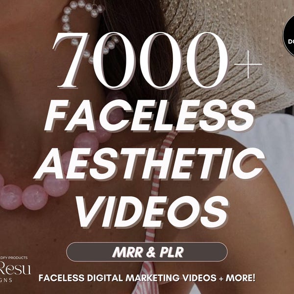 7000+ Aesthetic Faceless Video Reels + Story | MRR & PLR Resell | Affiliate Marketing, Social Media Mrr DFY Instagram Faceless Content