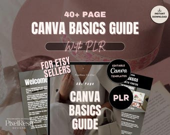 Canva Instructions Guide Template for Etsy Sellers with PLR, Digital Product Instructions Template | PLR Resell | Canva Basics Guide