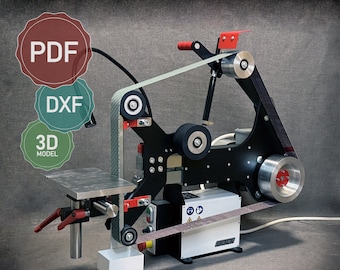 HIGH-END bandslijpmachineplannen + 3D-model + DXF-bestanden (metrisch)