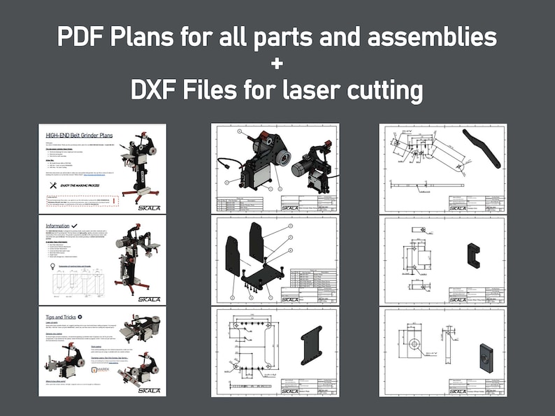 HIGHEND Belt Grinder Plans 3D Model DXF Files metric Etsy