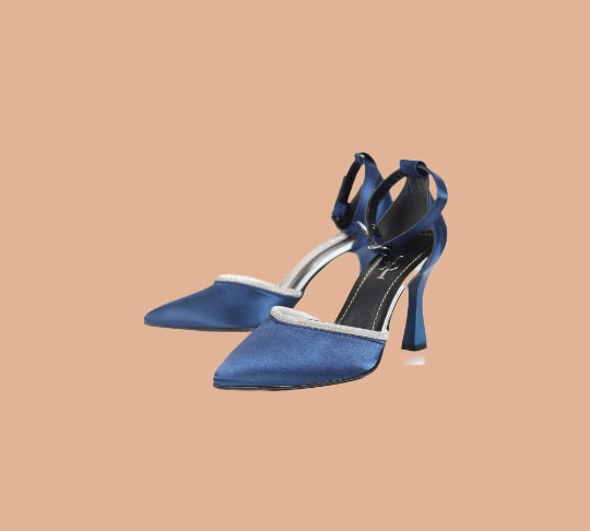 navy peep toe