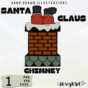 Santa chimney clipart, Santa chimney, Chimney clipart, Chimney SVG, Santa legs SVG, Santa legs clipart, Santa clipart, Santa vector, Santa