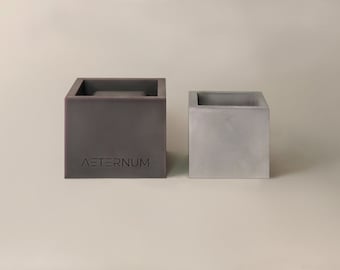 190 ml / 6.40 oz Silicone Mold For Concrete Vessel, Cube-Shaped Cement Candle Mould, Ceramic Planter Mould, Concrete Candle