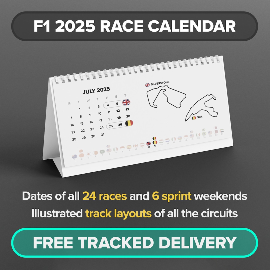 ランキングや新製品 F1 Circuits Prix Grand One Formula | Calendar Desktop 2025 カレンダー