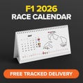 F1 2026 Desktop Calendar | Formula One Grand Prix Circuits | Race Track Desk Calendar | Birthday Christmas Gift for Motor Racing Fan