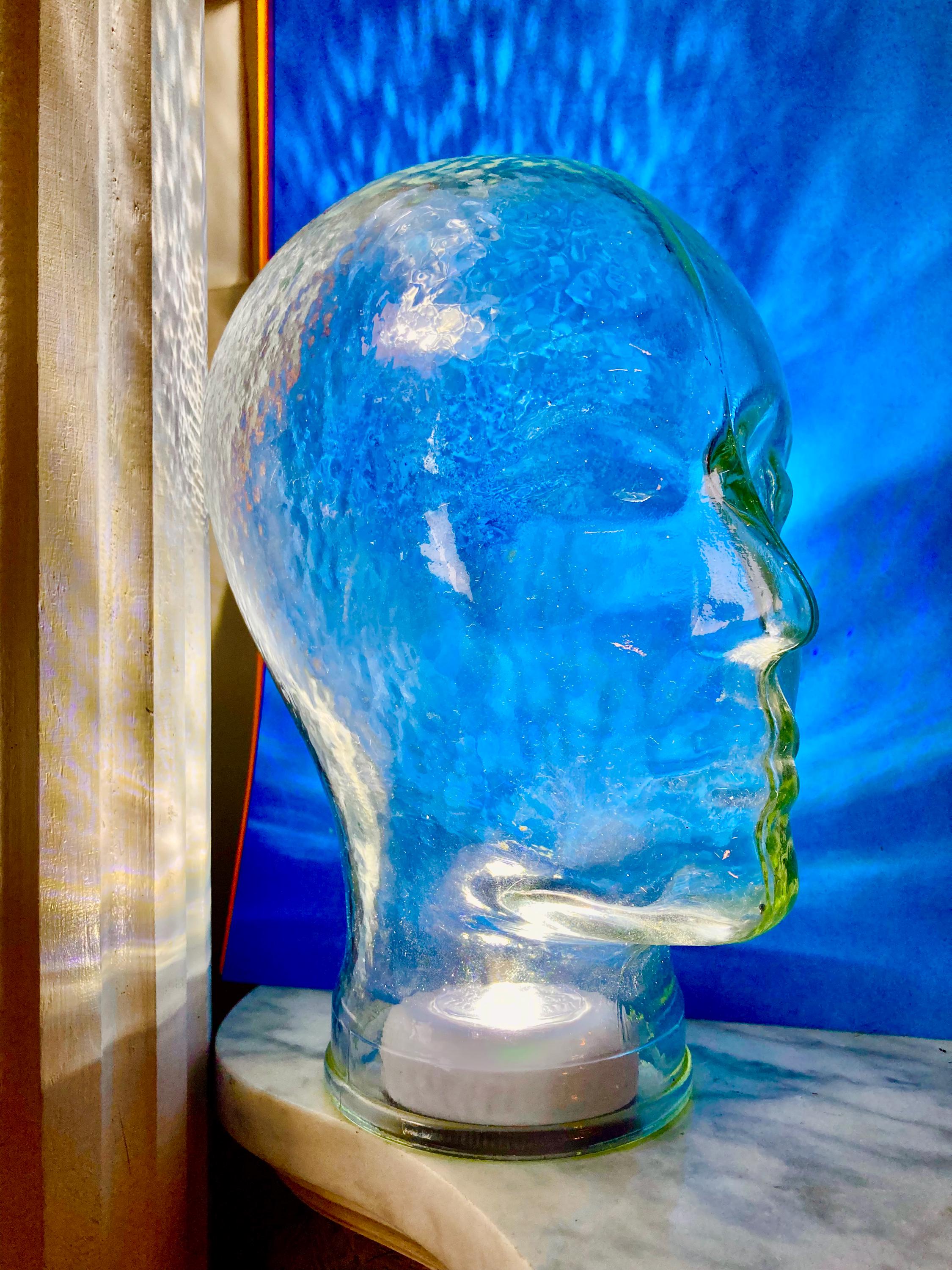 ヴィンテージ ヴィンテージ ガラス製 マネキン ヘッド インテリア