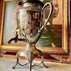 Antique silver-plated Samovar  coffee/tea urn