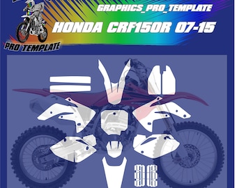 Honda crf150r 07-15 vektormall i skala 1:1