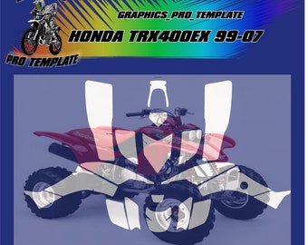Honda TRX400EX 99-07 vector template at a 1:1 scale