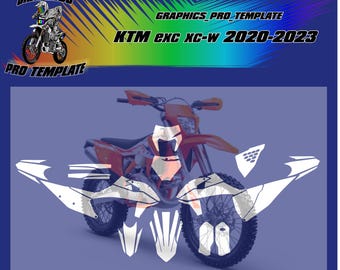 KTM Freeride Electric E-xc Vector Graphics MX Template 1:1 - Etsy