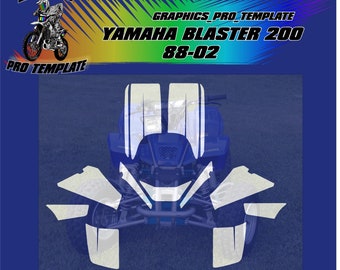 Yamaha Blaster 200 88-02 vector template at a 1:1 scale