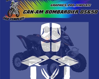 Can-Am Bombardier 650 vector template at a 1:1 scale