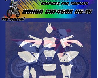 Honda crf450x 05-16 vector template at a 1:1 scale