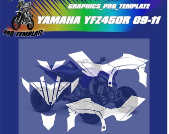 Yamaha Yfz450r 09-13 vector template at a 1:1 scale