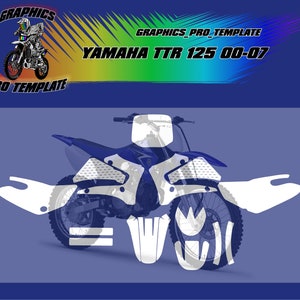 Yamaha TTR 125 vector template at a 1:1 scale