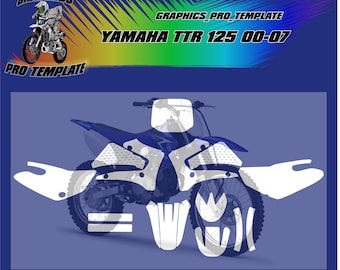 Yamaha TTR 125 vector template at a 1:1 scale