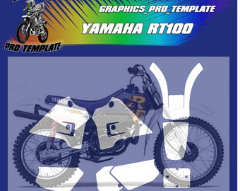 Yamaha RT100 vector template at a 1:1 scale