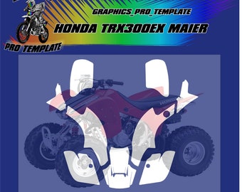 Plantilla vectorial de la Honda TRX300EX a escala 1:1