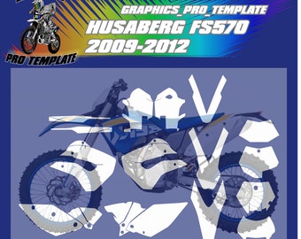 Husaberg fs570 2009-2012 vector template at a 1:1 scale
