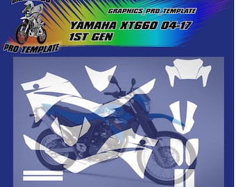 Plantilla vectorial del modelo Yamaha xt660x y xt660r 04-17 a escala 1:1