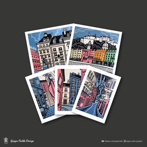 VIENNE - SALZBOURG Lot de 5 cartes postales d'art