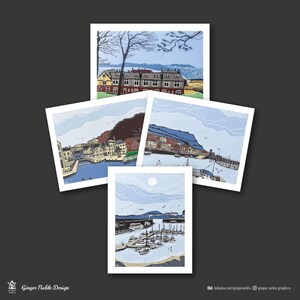 INGHILTERRA Set di 4 cartoline artistiche